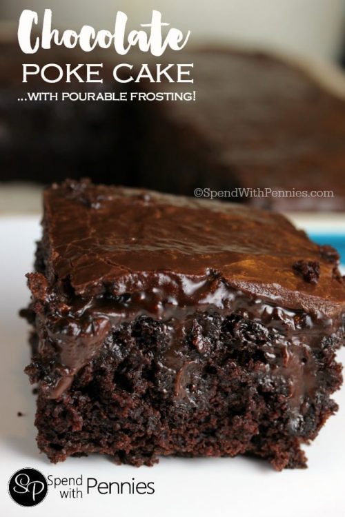 Chocolate Poke Cake Recipe - Best Crafts and Recipes