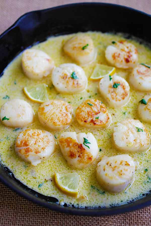 Creamy Garlic Scallops Recipe - Best Crafts and Recipes