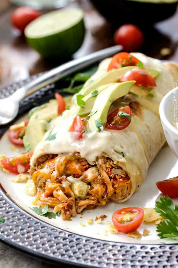 Smothered Baked Chicken Burritos Recipe - Best Crafts and Recipes