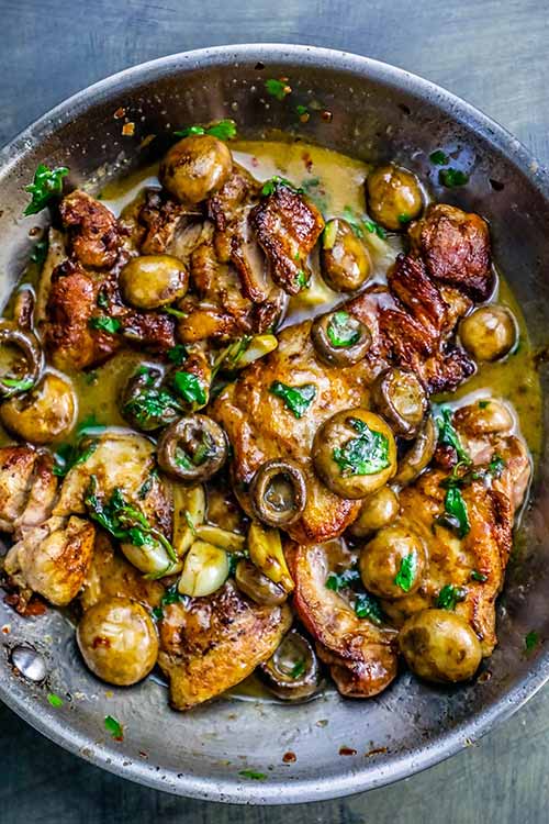 One Pot Garlic Butter Chicken Thighs and Mushrooms Recipe - Best Crafts ...