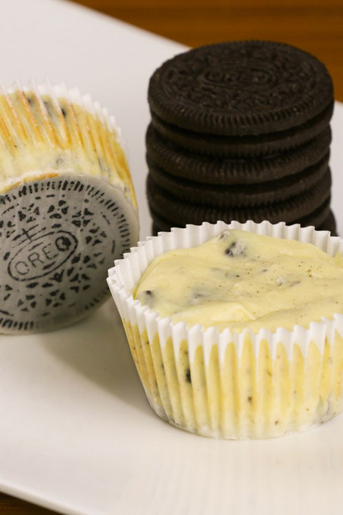 Mini Oreo Cheesecake Cupcakes Recipe - Best Crafts and Recipes