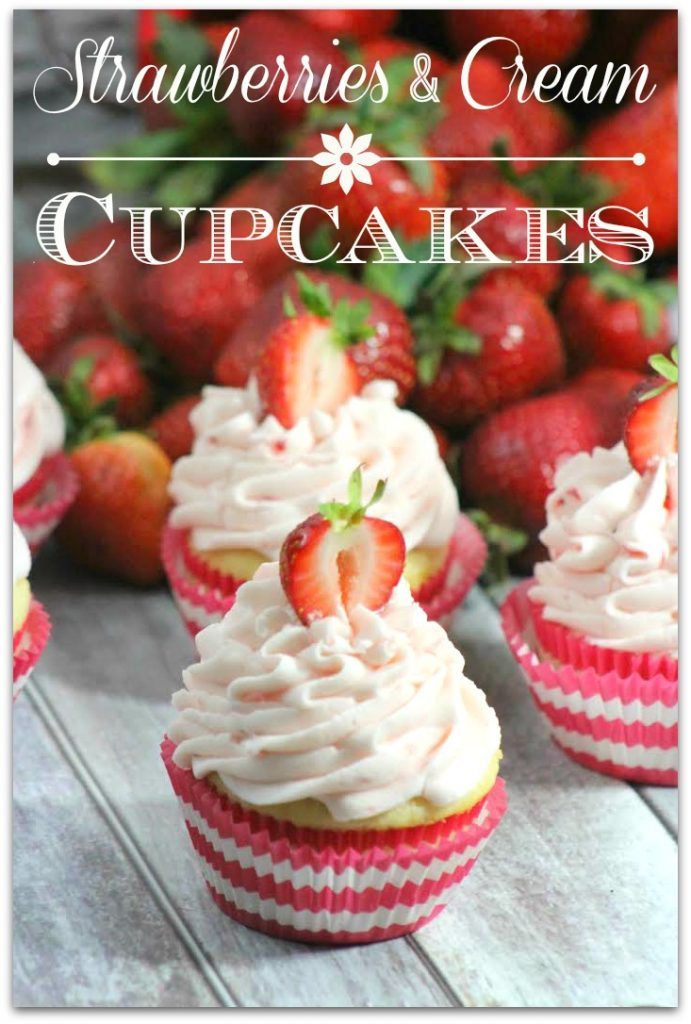Strawberry and Cream Cupcakes Best Crafts and Recipes