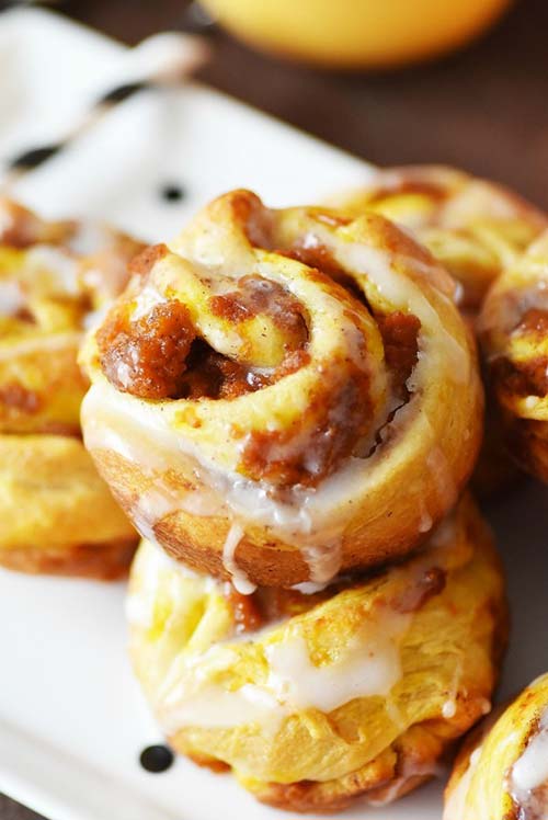 Easy Pumpkin Cinnamon Rolls Recipe Best Crafts and Recipes