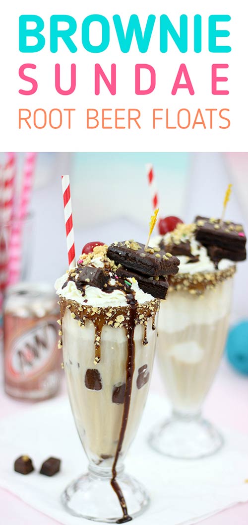 Brownie Sundae Root Beer Float - Best Crafts and Recipes