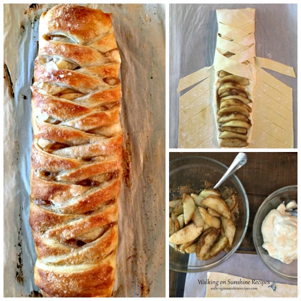 Puff Pastry Apple Braid process photo.