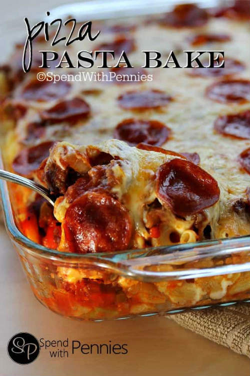 Pizza Pasta Bake Best Crafts and Recipes