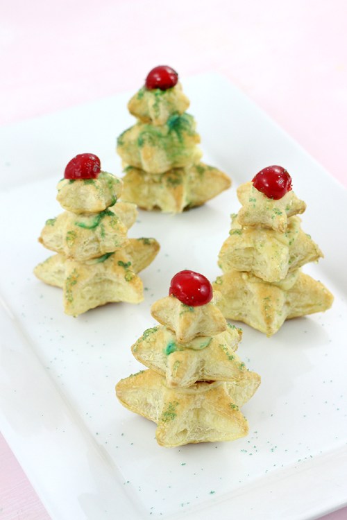 Easy Christmas Tree Pastries Recipe - Best Crafts and Recipes