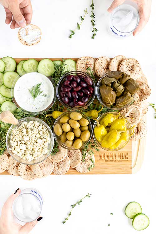Greek Appetizer Snack Tray - Best Crafts and Recipes