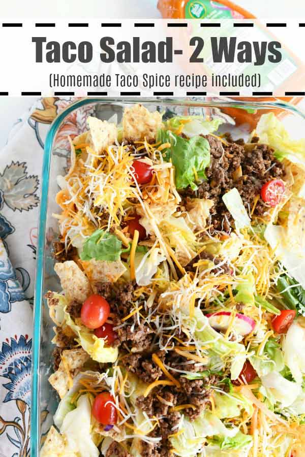 Taco Salad Recipe- 2 Ways - Best Crafts and Recipes