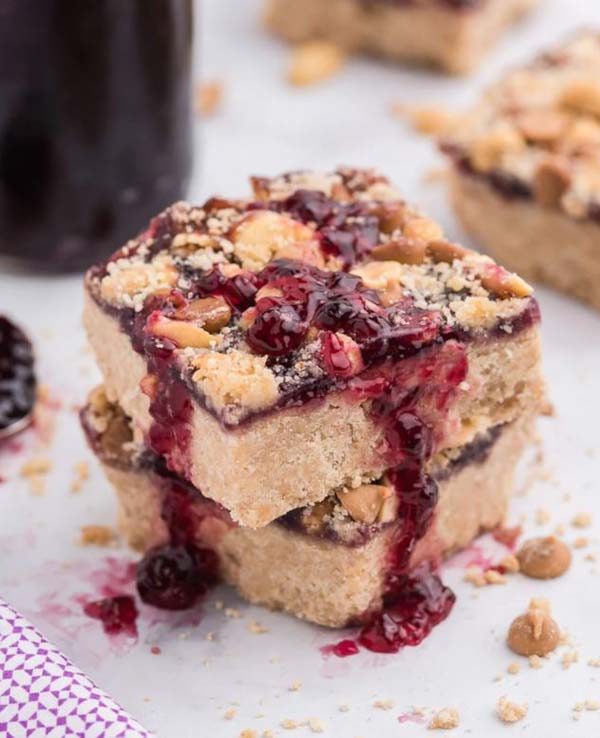 Peanut Butter and Jelly Bars Recipe Best Crafts and Recipes