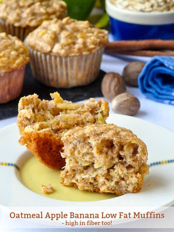 Oatmeal Apple Banana Low Fat Muffins Recipe - Best Crafts and Recipes