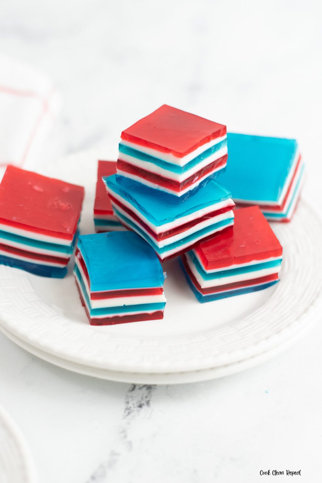 Jello Ribbon Squares - Best Crafts and Recipes