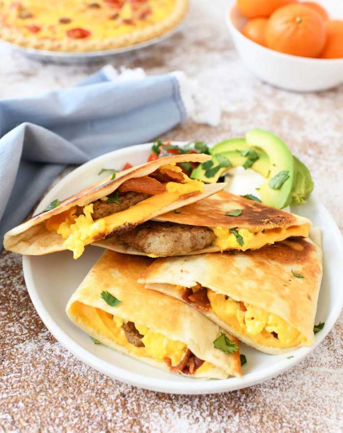 Bacon, Egg, and Cheese Breakfast Quesadillas Recipe - Best Crafts and ...