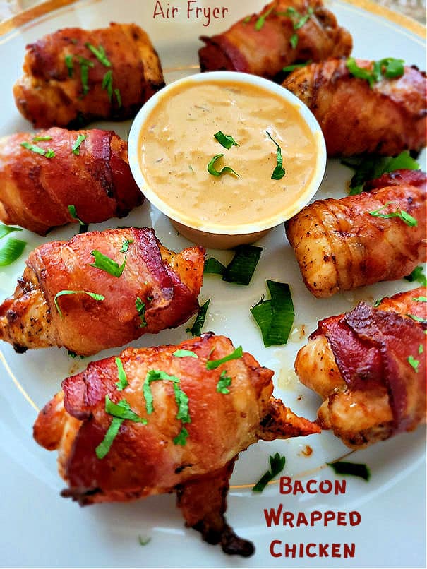 Air Fryer Bacon Wrapped Chicken Bites - Best Crafts and Recipes