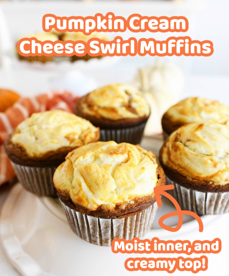 Pumpkin Cream Cheese Swirl Muffins - Best Crafts and Recipes