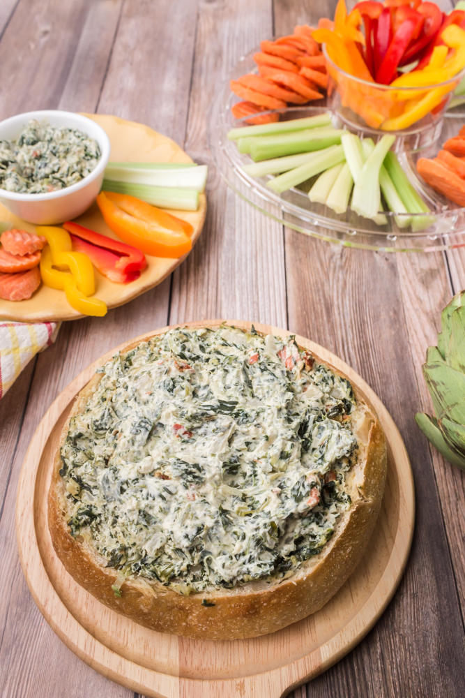 Spinach Dip In a Bread Bowl Recipe Best Crafts and Recipes