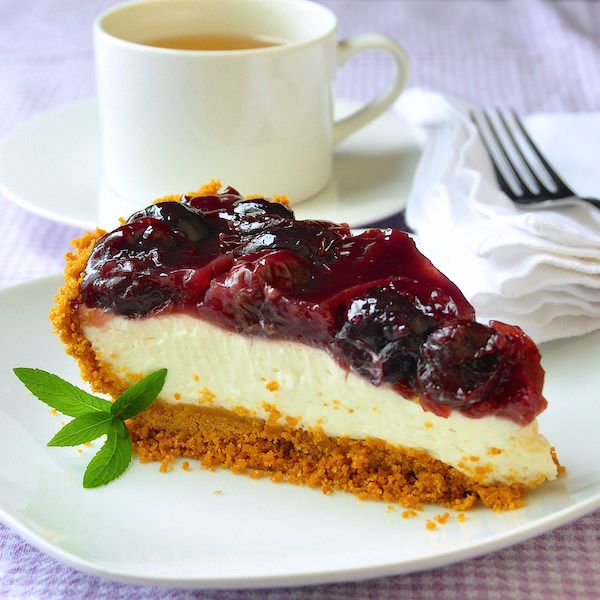 No Bake Cherry Cheesecake Pie Best Crafts and Recipes