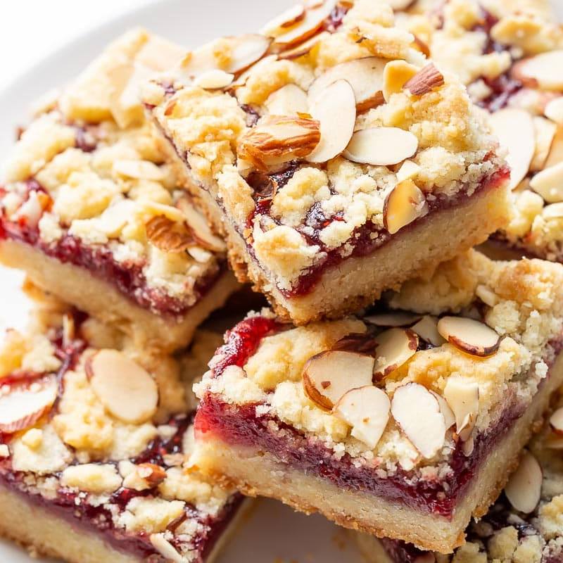 Raspberry Bars with Almonds - Best Crafts and Recipes