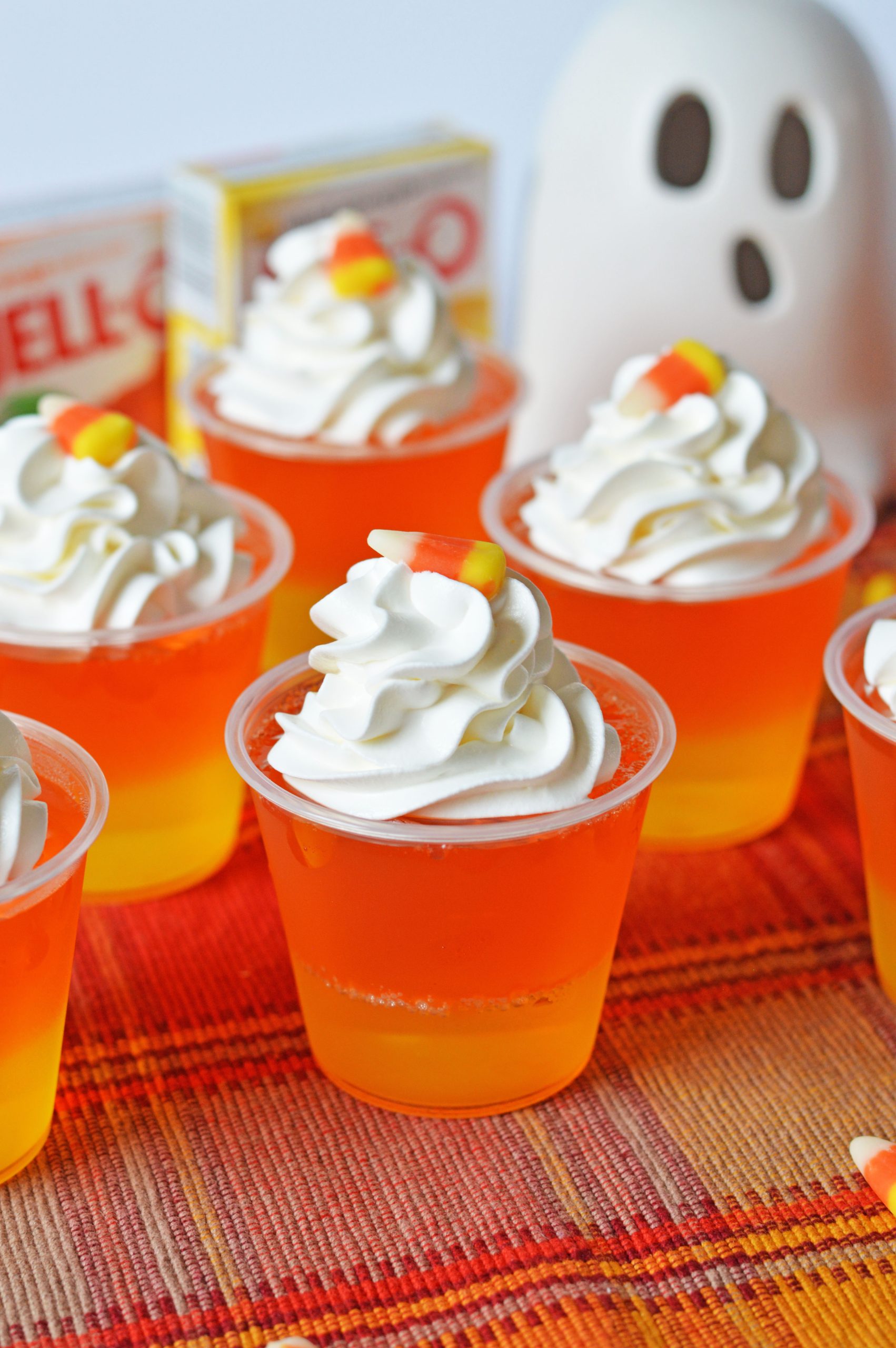 Layered Jello Candy Corn Cups Best Crafts and Recipes