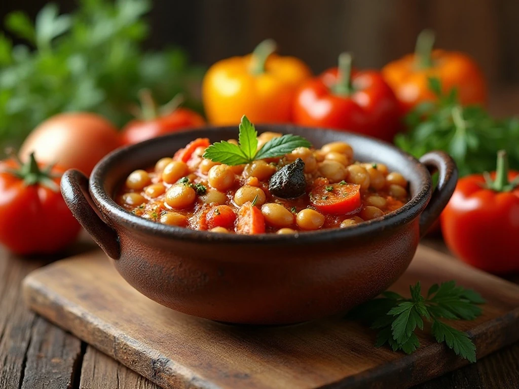 Representative whole-food Crock-Pot meal served in a rustic bowl