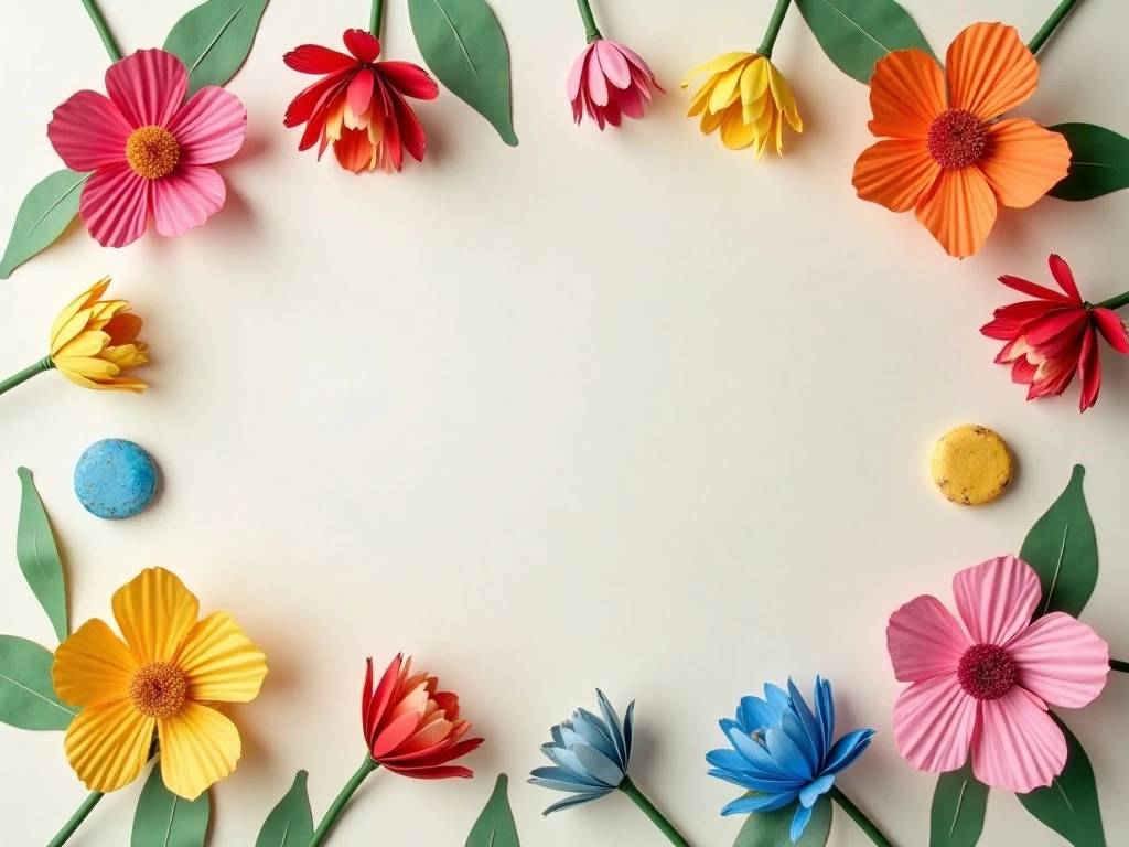 A cheerful collection of easy DIY crafts arranged on a bright table
