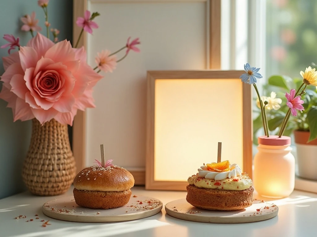 Finished DIY crafts displayed as cheerful home decorations and gifts