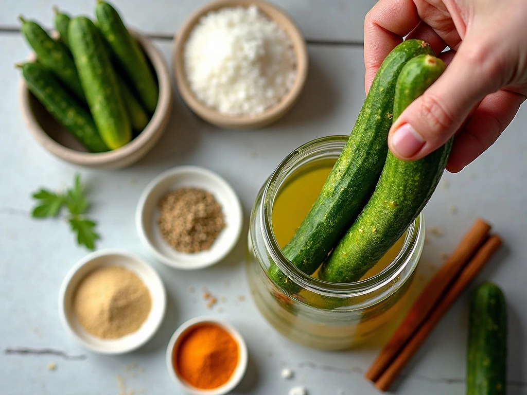 Ingredients for a 14-day sweet pickle recipe