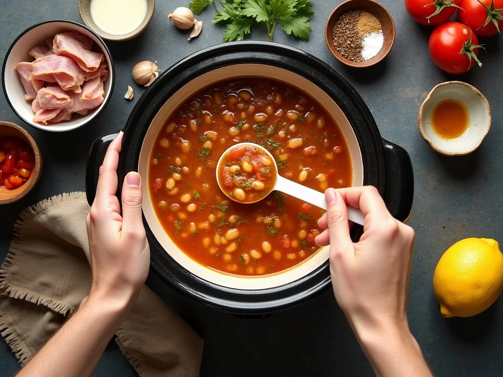 Ingredients for slow cooker 15 bean soup