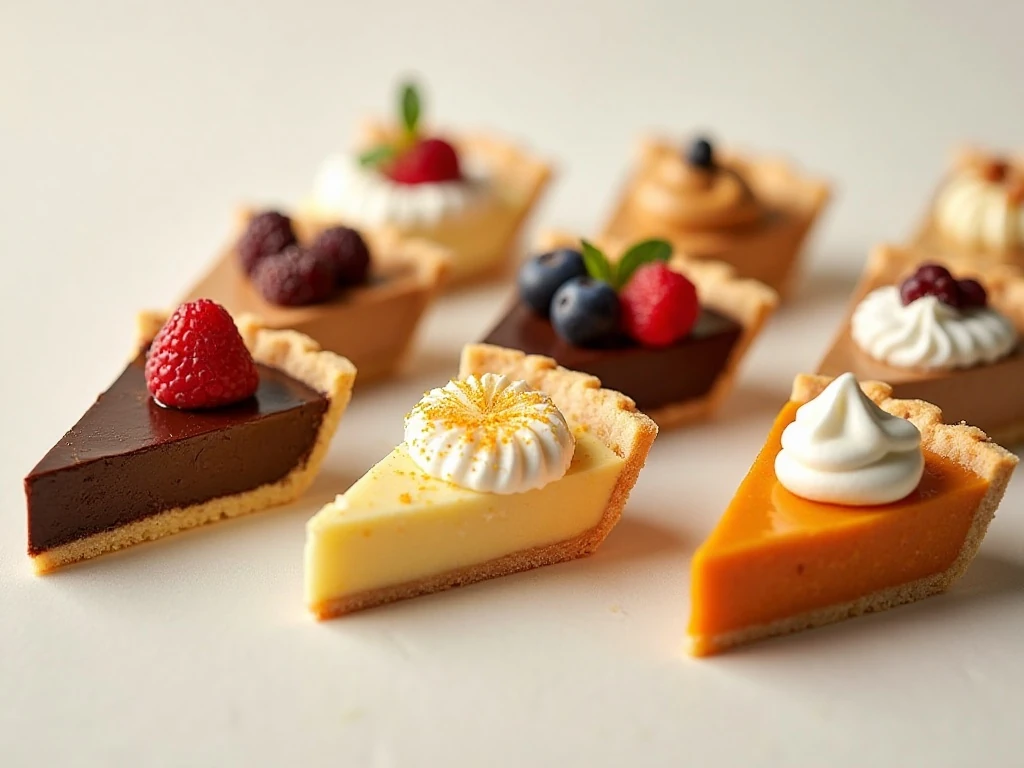 Variety of no-bake pie flavor styles