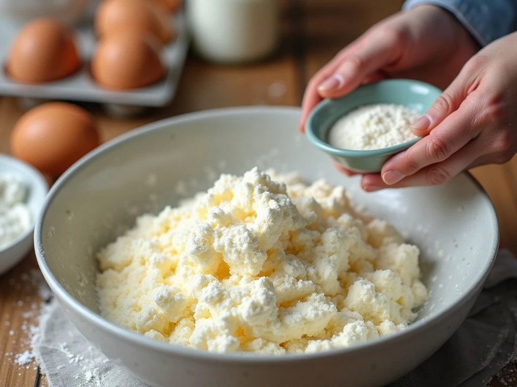 Whipped butter and sugar prepared for a fine pound cake crumb