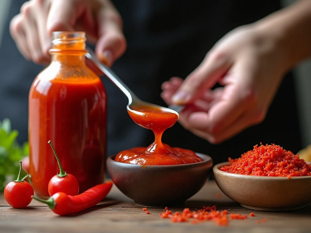 Tomato-based chili sauce for sweet and spicy meatballs