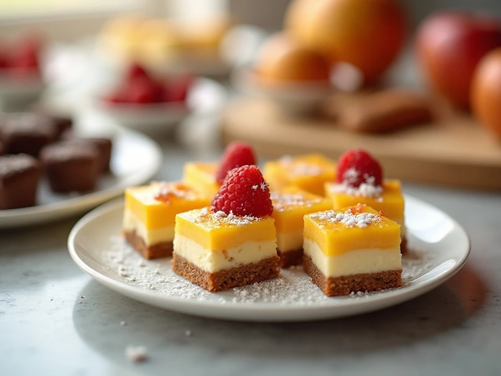 Assortment of portion-conscious desserts arranged for a Weight Watchers dessert roundup