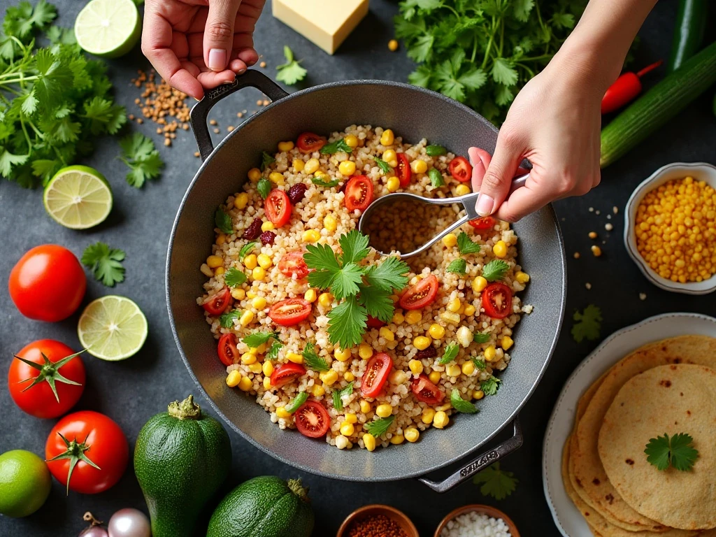 Fresh ingredients commonly used for a Cinco de Mayo menu