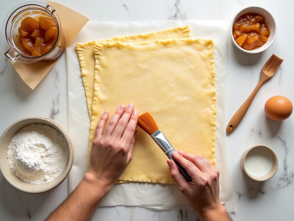 Ingredients for easy apple pie turnovers