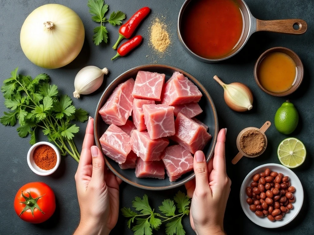 Ingredients for pressure cooker pork chili