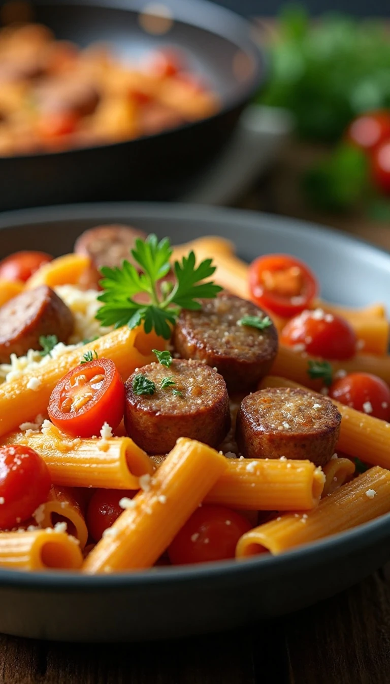 20-Minute Sausage Pasta Skillet Recipe