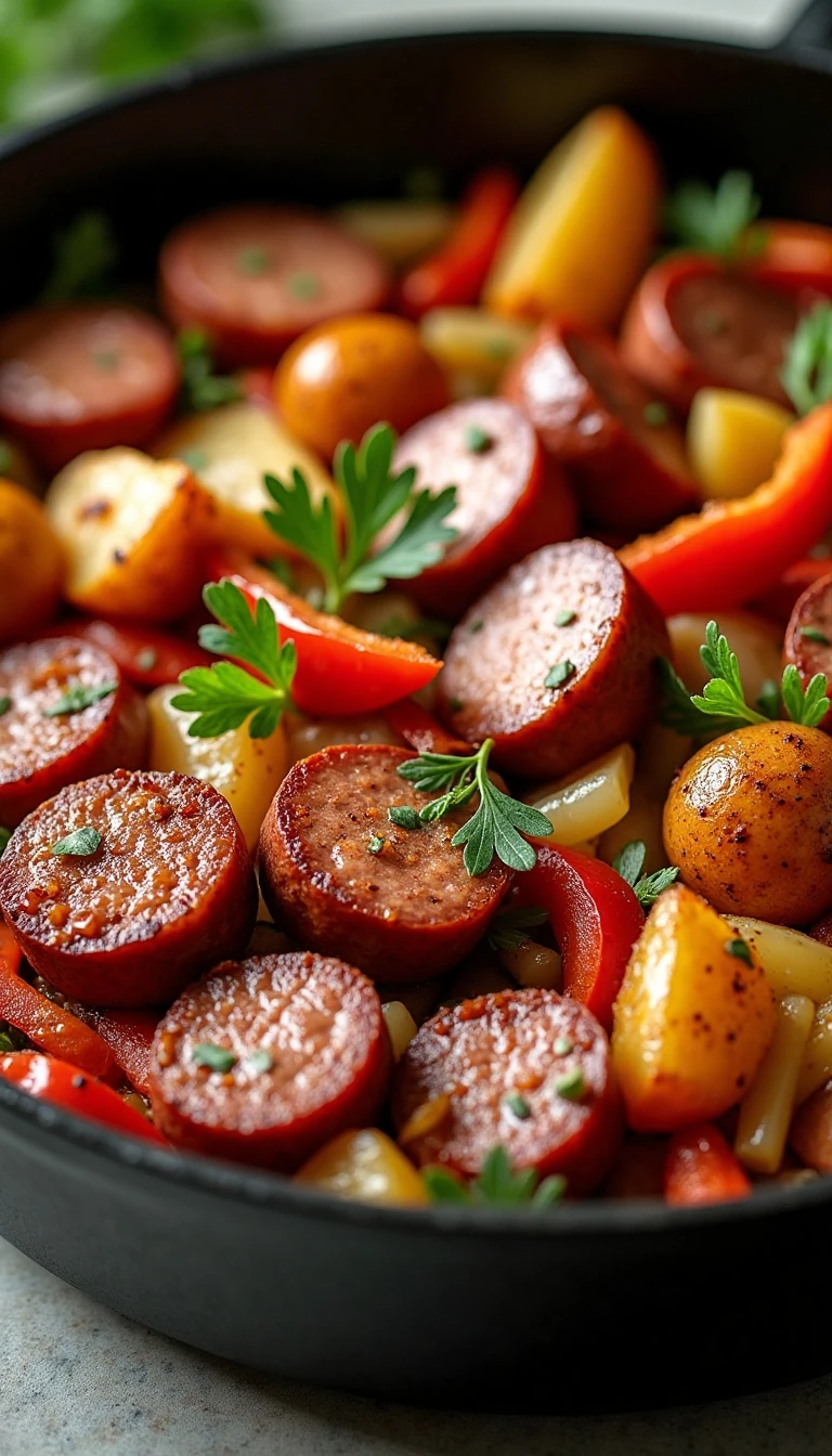 20-Minute Smoked Sausage and Potato Skillet Recipe