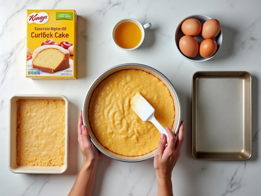 Three ingredients and equipment for easy apple cake
