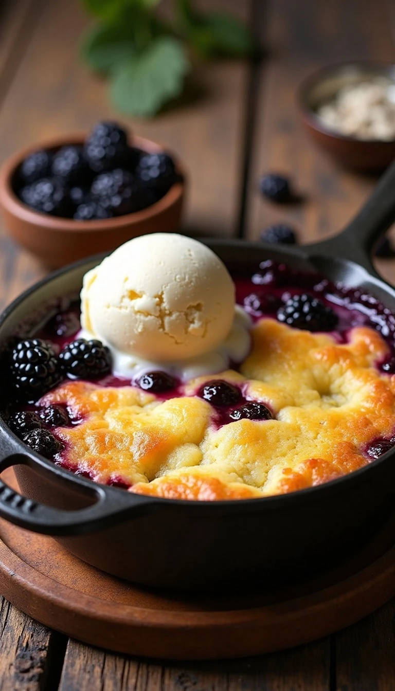 3-Ingredient Blackberry Campfire Cobbler Recipe