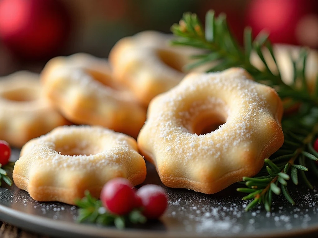 Sugar-sprinkled holiday cookies ready for a festive dessert platter