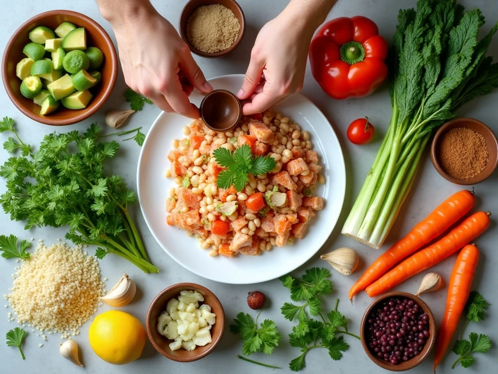 Fresh ingredients for easy healthy weeknight dinners