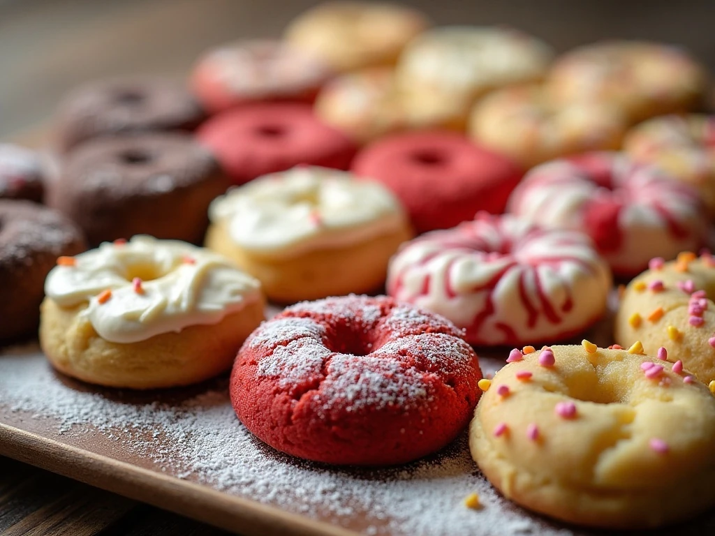 Chocolate chip red velvet lemon and Funfetti cake mix cookies