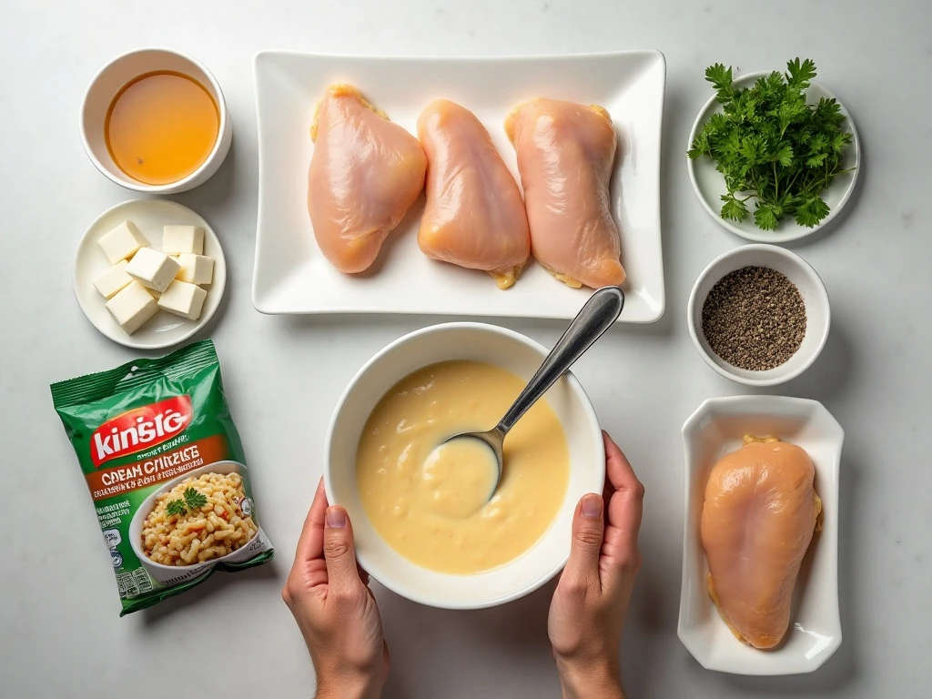 Ingredients for four-hour slow cooker chicken