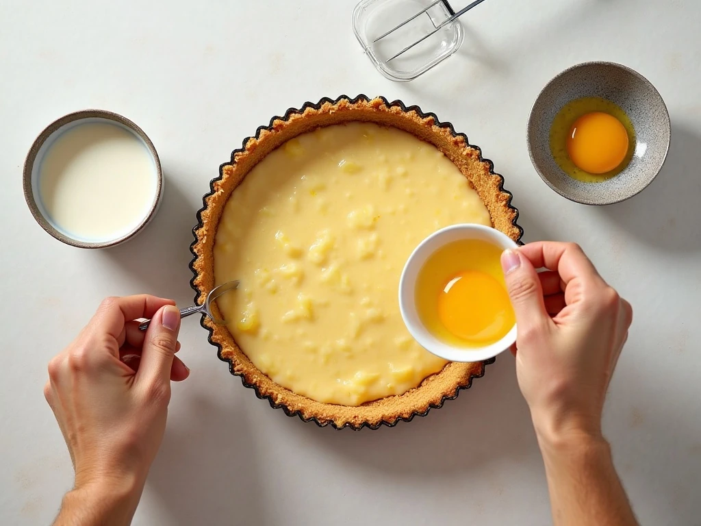 Four ingredients for easy pineapple pie