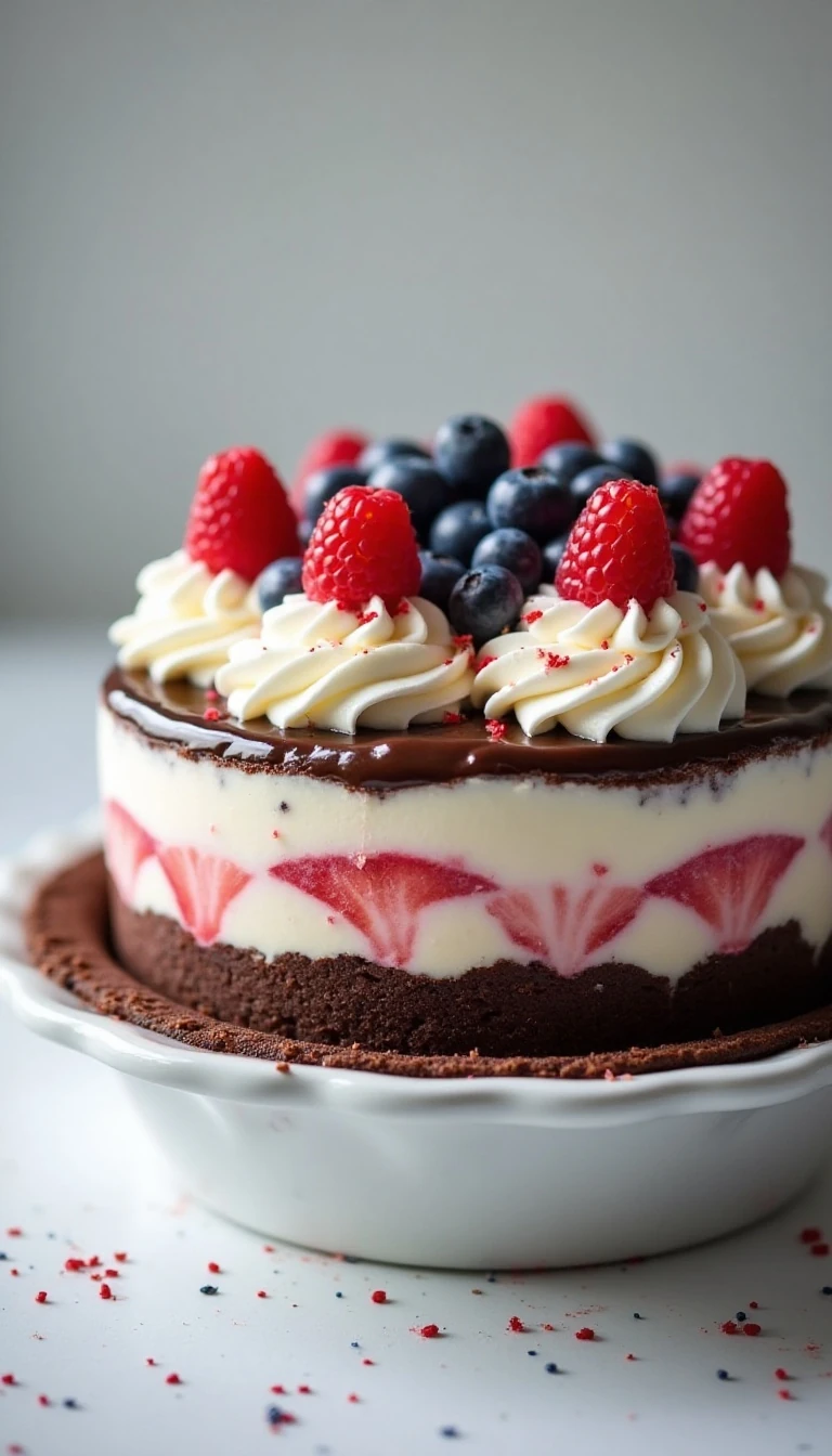 4th of July Ice Cream Pie