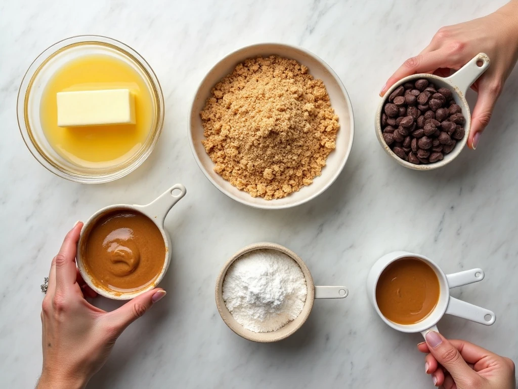 Five ingredients for no-bake chocolate peanut butter bars