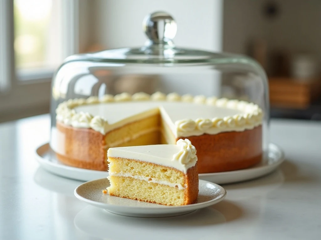 Sliced 6-inch birthday cake ready for serving