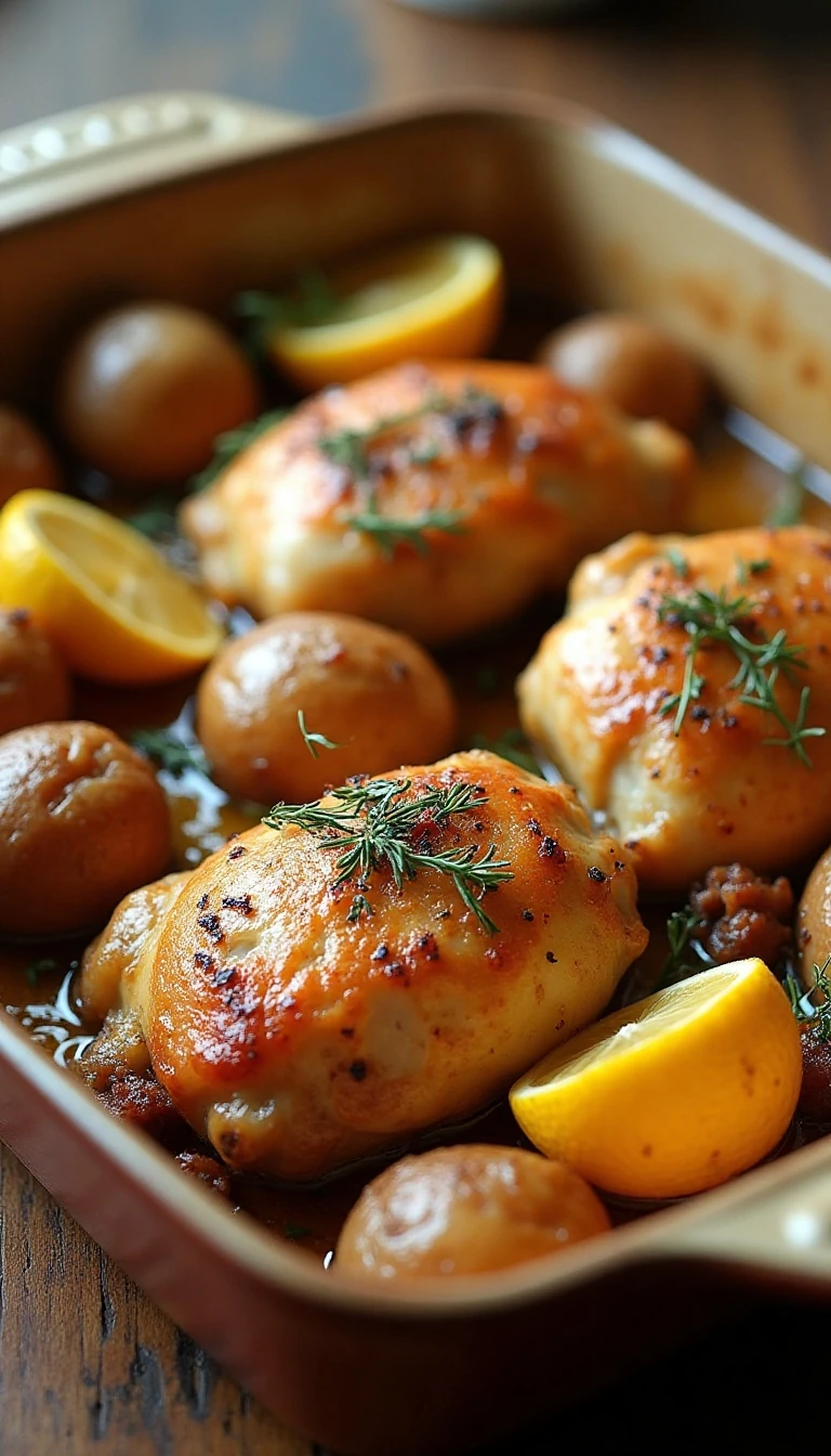 7-Ingredient Chicken and Potato Bake Recipe