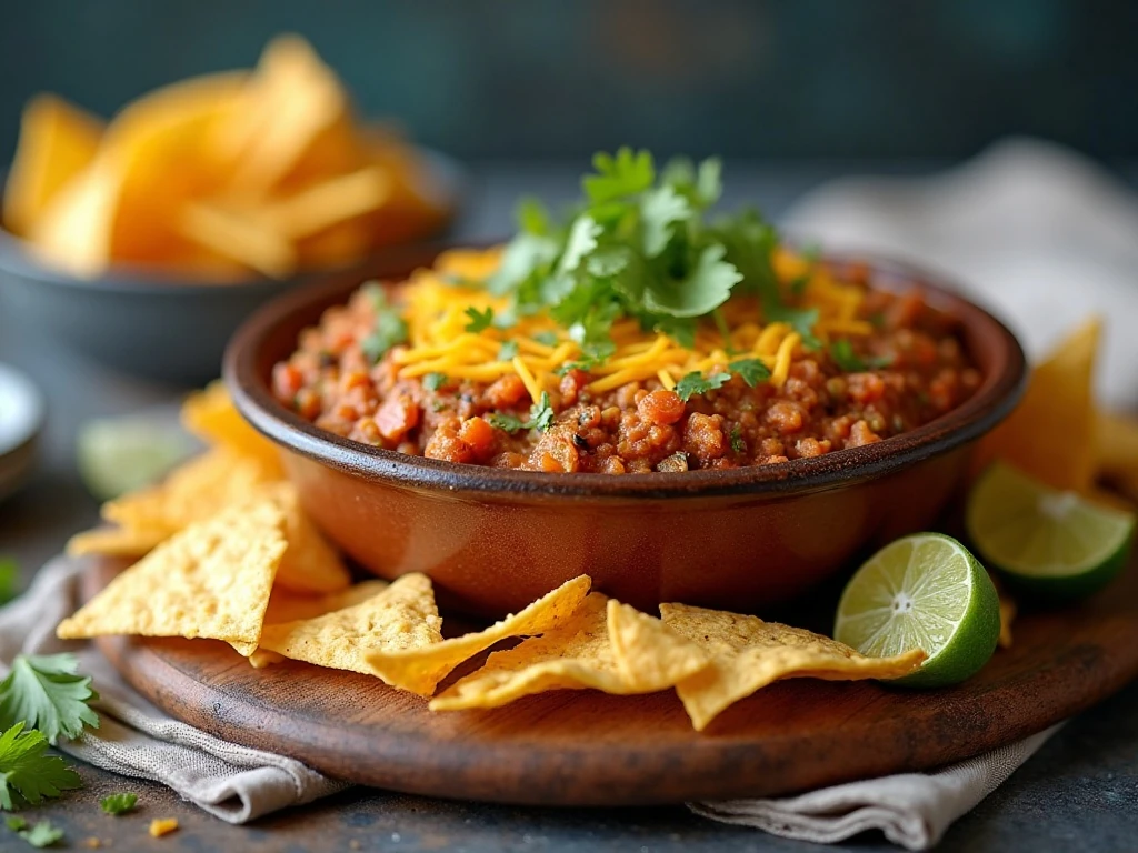 Make-ahead seven-layer taco dip with tortilla chips