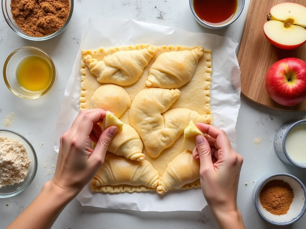 Ingredients for air fryer apple cinnamon crescent rolls